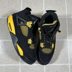 Air Jordan 4 Thunder Retro Size 11 Mens Black Yellow Sneakers 2023 DH6927-017